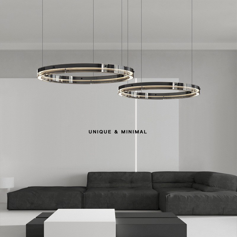 Lámpara de sala de estar minimalista italiana moderna de alta gama diseñador de vidrio creativo doméstico nórdico lámparas de dormitorio