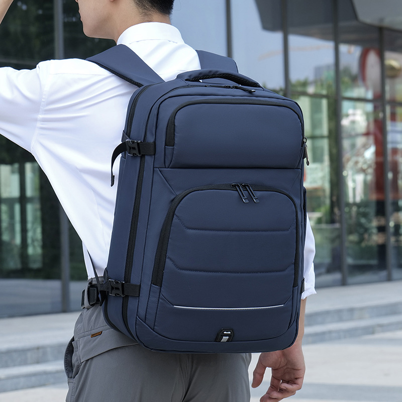 Export-grade expanded leather backpack for business trips and travel, large capacity, durable, suitable for students and college students