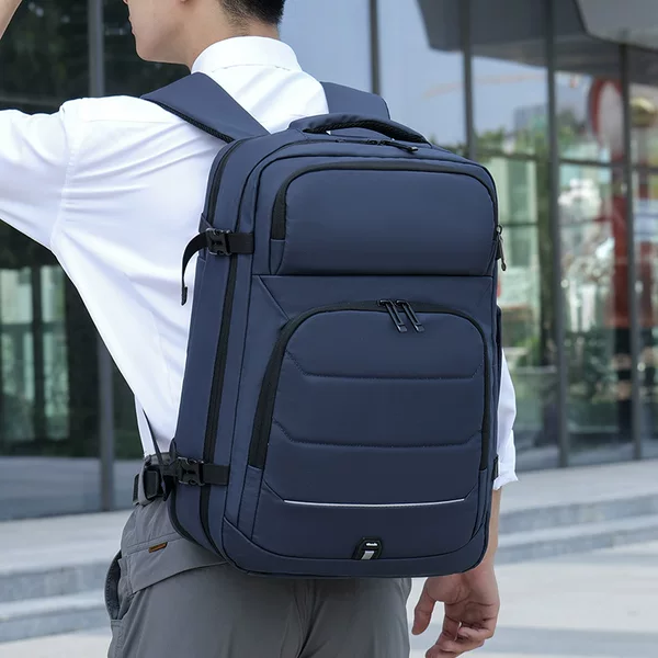 Export-grade expanded leather backpack for business trips and travel, large capacity, durable, suitable for students and college students