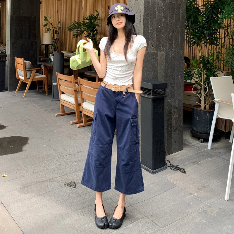 mali & American Retro|Mid-low waist, slightly flared|Women's 7/8 length workwear jeans mali & American Retro|Mid-low waist, slightly flared|Women's 7/8 length workwear jeans