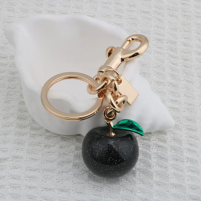 Apple, keychain, fashionable pendant, creative accessory, car keys, simple and elegant design