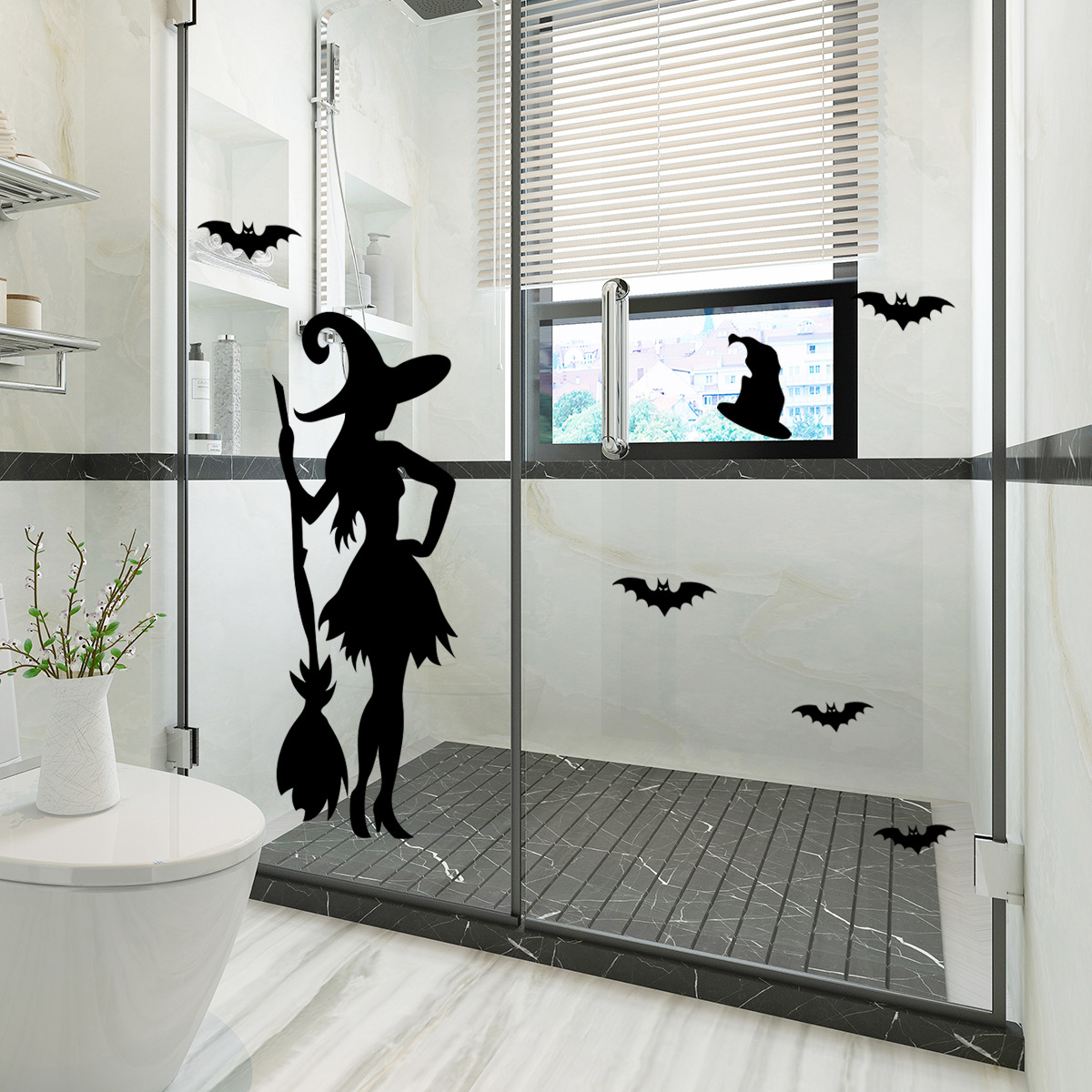 Halloween Wall Stickers For Home Decor Spider Pumpkin Witch_voghion.com