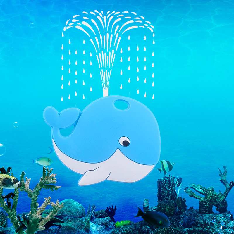 Amazon nuevo bebé suministros de dibujos animados animal ballena mordedura pegamento bebé creativo teether stick juguete