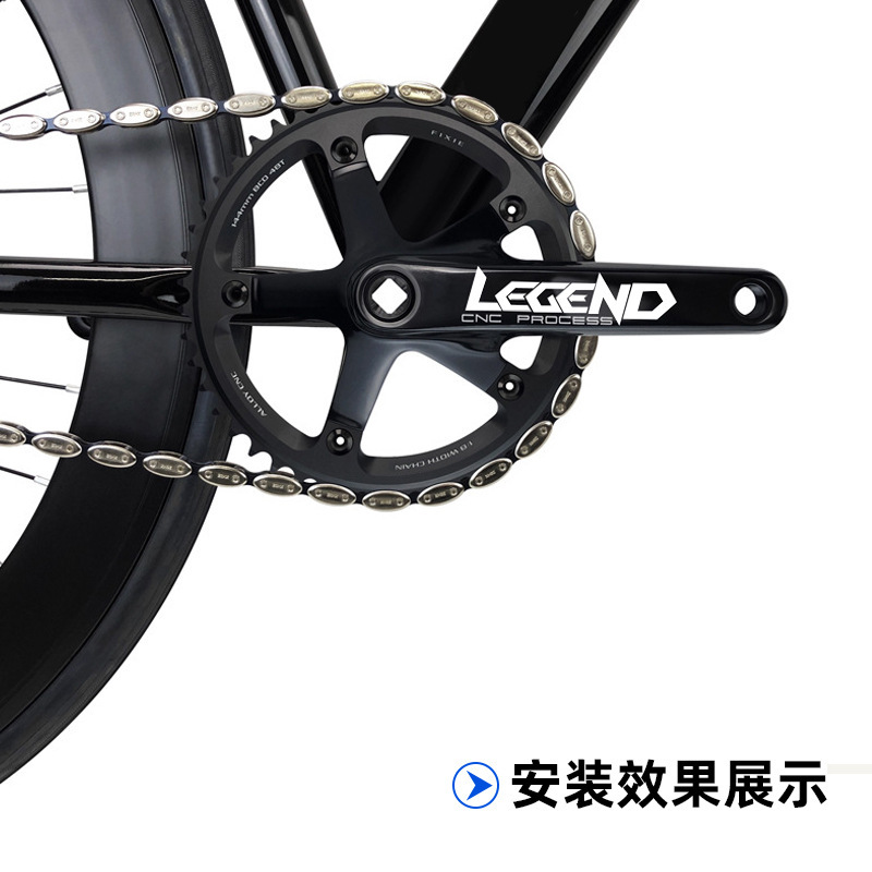 LEGEND死飞车场地车牙盘144BCD 48T 170L方孔铝合金牙盘链轮曲柄|undefined