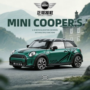 Модель BMW Mini Cooper S 1:24 металл звук и свет инерционная