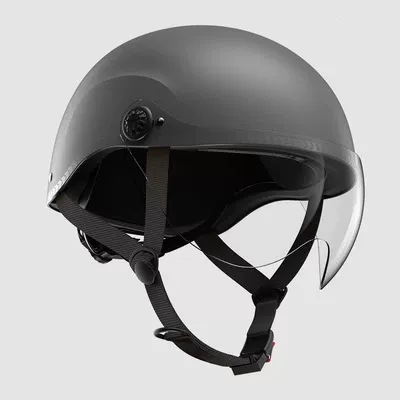 Helmets, Summer Electric Vehicles, Motosiklet kaskı (dəbilqə) - new-high-looking-appearance-calm-gray-transparent-short-mirror