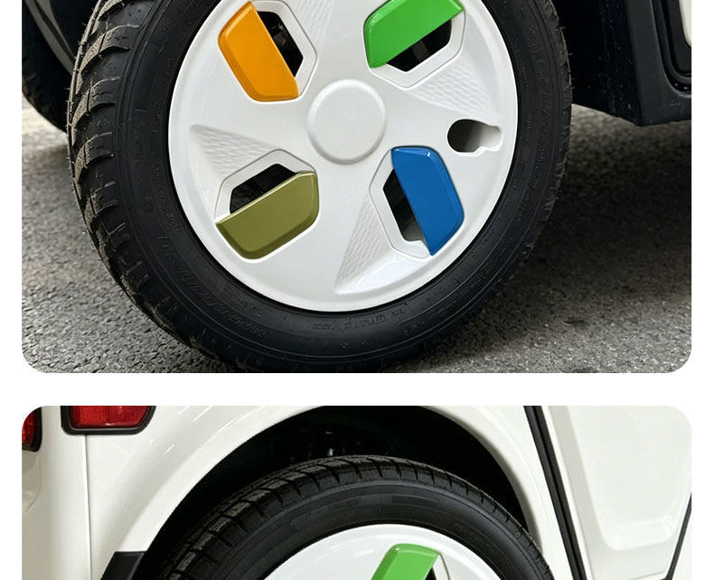 10inch Colorful Wheel Hub Covers Suitable for Electric Tricycles and Full-Cab Mobility Scooters, with Snap-On Installation and Dustproof Protective Cover