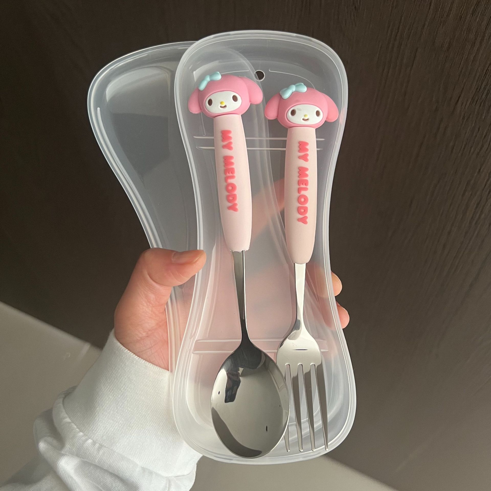 PVC 멜로디-스푼과 포크 투명 상자