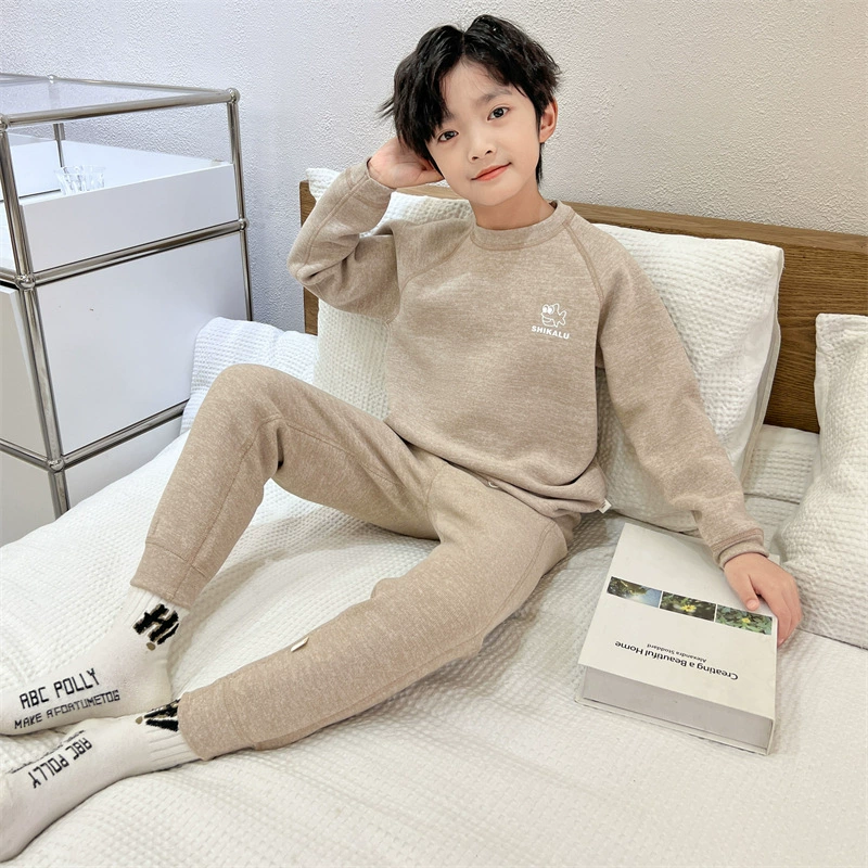 Мальчик осенняя одежда осенние брюки 2024 новый Деронг весна и осень зимняя модель теплая