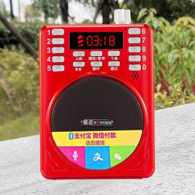 Jinzheng 275A FM カードラジオ高齢者音楽プレーヤー大音量ポータブルスピーカー|undefined