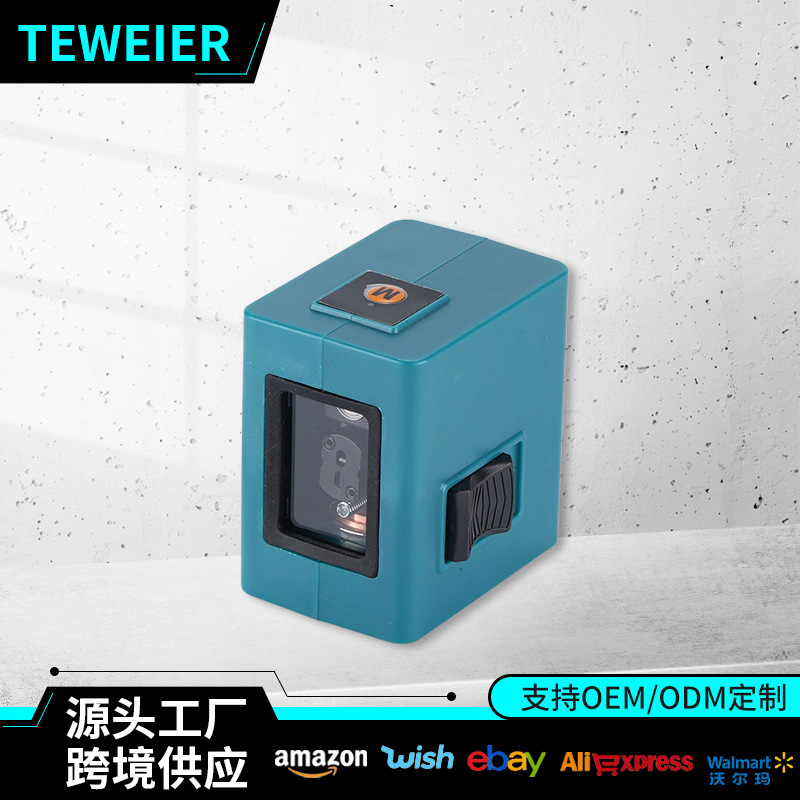 Medidor de nivel láser multifuncional transfronterizo de 2 líneas, comercio exterior, nivelación automática de alta precisión, mini nivel de luz verde para exteriores