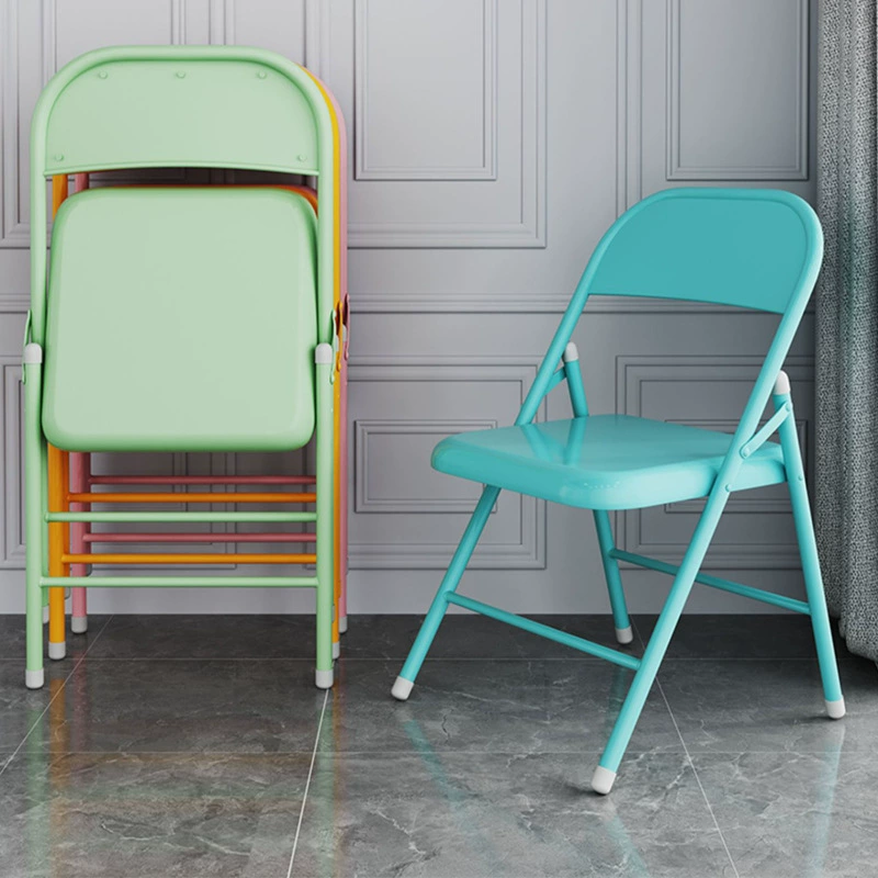 Бытовой складной обеденный стул Простая спинка Табурет Портативный компьютерный стул Учебный Конференц-офисный стул Стул для студенческого общежития