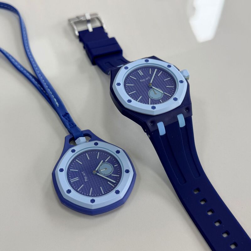 Cross-Border Hot-Selling Century Collaboration Octagonal Watch Ap Style Quartz Watch Sw Hot-Selling In-Stock Candy Color Two-In-One Set