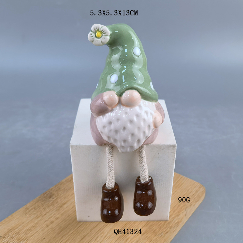 Personalizado transfronterizo nuevo arte de cerámica decoración decoración barba blanca enano patio enano decoración de elfos para el hogar