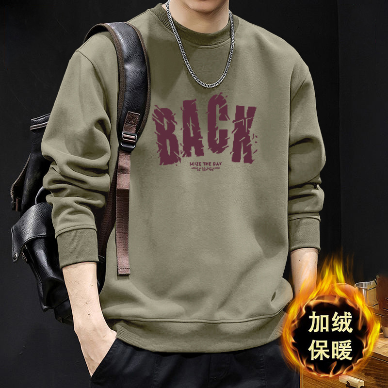 Marca de moda de hombre camisa de cuello redondo para hombres primavera y otoño nuevo tipo suelto simple pareja con chaqueta de terciopelo para hombres