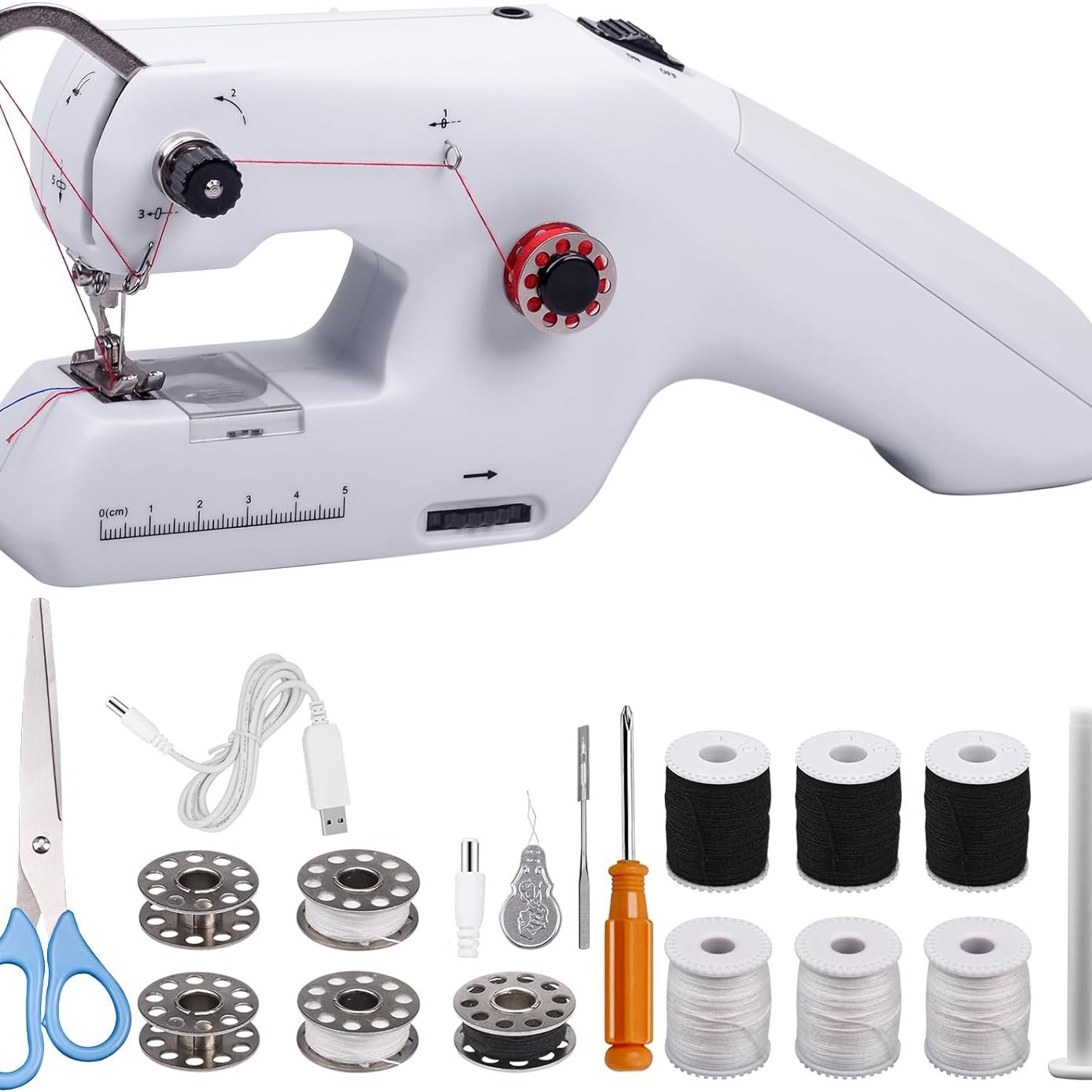 Fuente transfronteriza Fanghua máquina de coser doméstica 6 generación pequeña máquina de coser de escritorio multifuncional cerradura de borde coche de ropa al por mayor