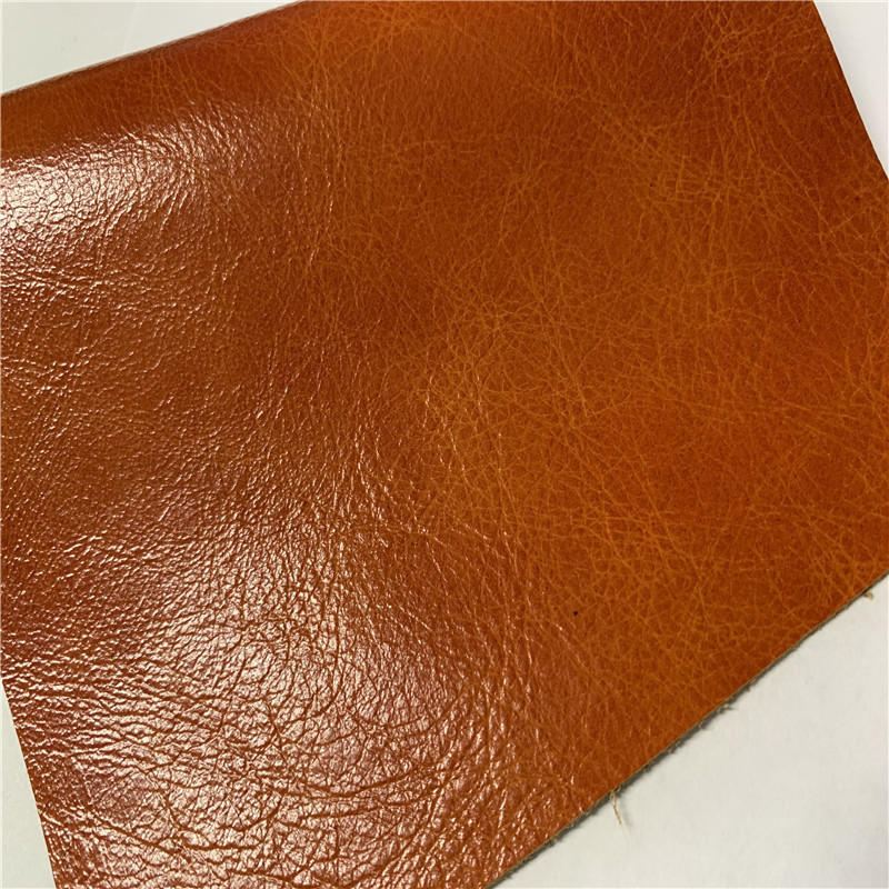 橘红色油蜡真皮 现货供应 沙发家具真皮材料 箱包等真皮外包材料