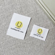 厂家直销 服装领标勾边织唛定做 高密布标角标侧唛缎面对折标设计