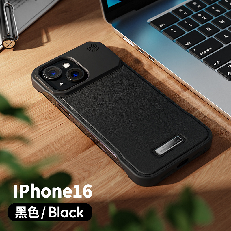 Funda magnética de cuero con aromaterapia para iPhone 16, compatible con Apple 15, 14 y 17 Air, con función de carga.
