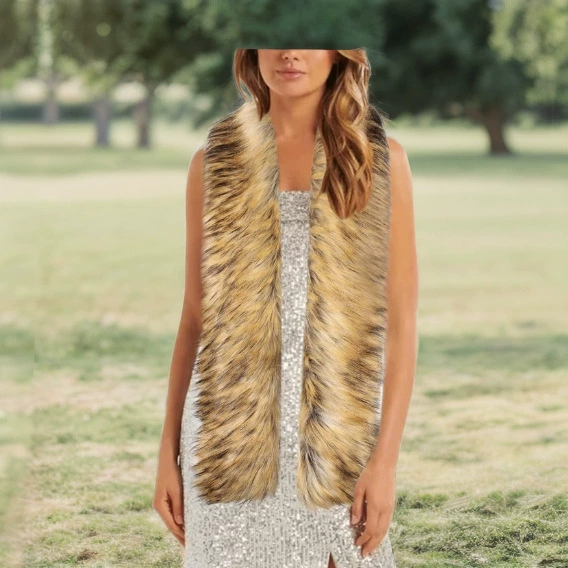 Спотовая внешняя торговля имитация шарфа из лисьего меха