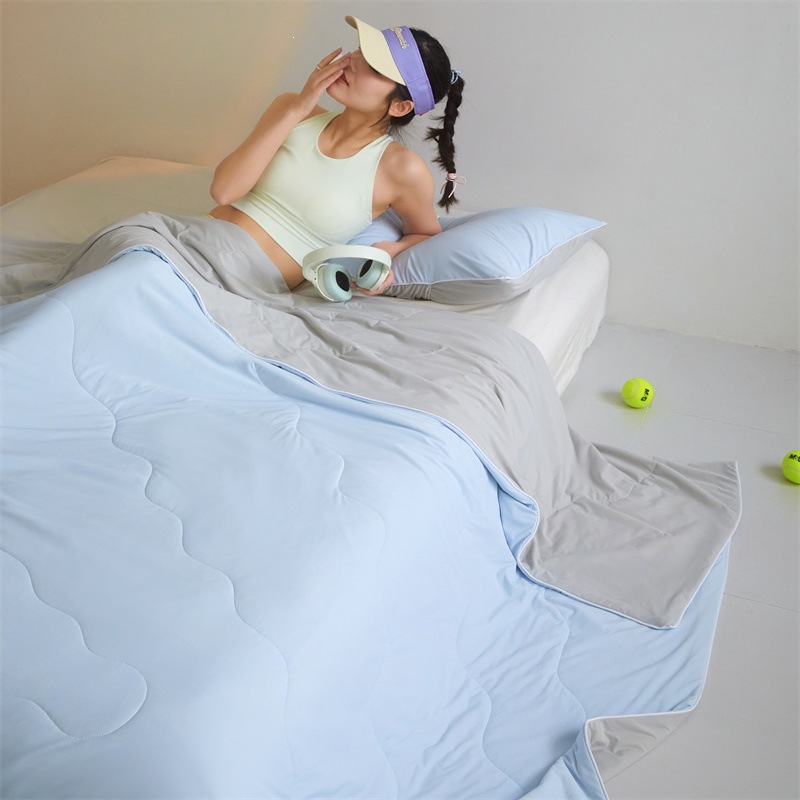 Sam con aire acondicionado de verano frío hielo simple y doble para niños de clase madre y niño grado puede lavarse con máquina dormitorio de estudiantes