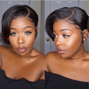 Wig for Women, African Short Hair Wig, Black Bob Wig, Synthetic High-Temperature Fiber Wig, Short Curly Hair, High-Temperature Fiber Material