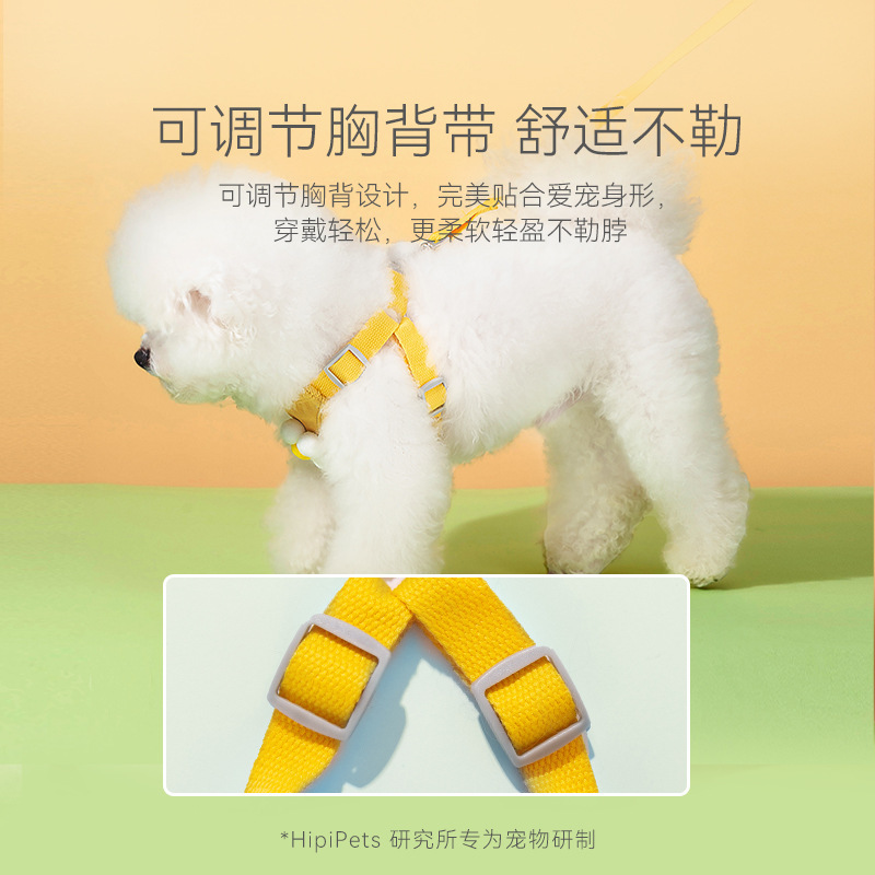 Pet vest traction rope dog cartoon three-dimensional accessories Teddy dog walking rope cat back to prevent breaking away when going out 2