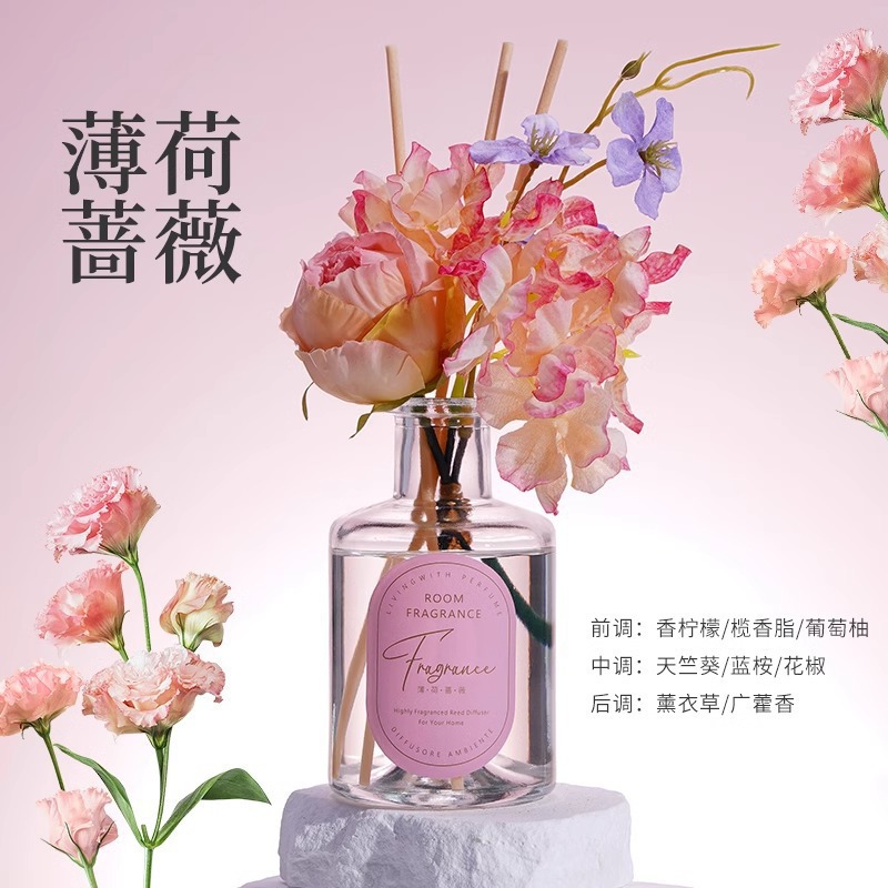 家用浴室栀子花香薰精油卫生间装饰品小摆件室内持久留香装饰品
