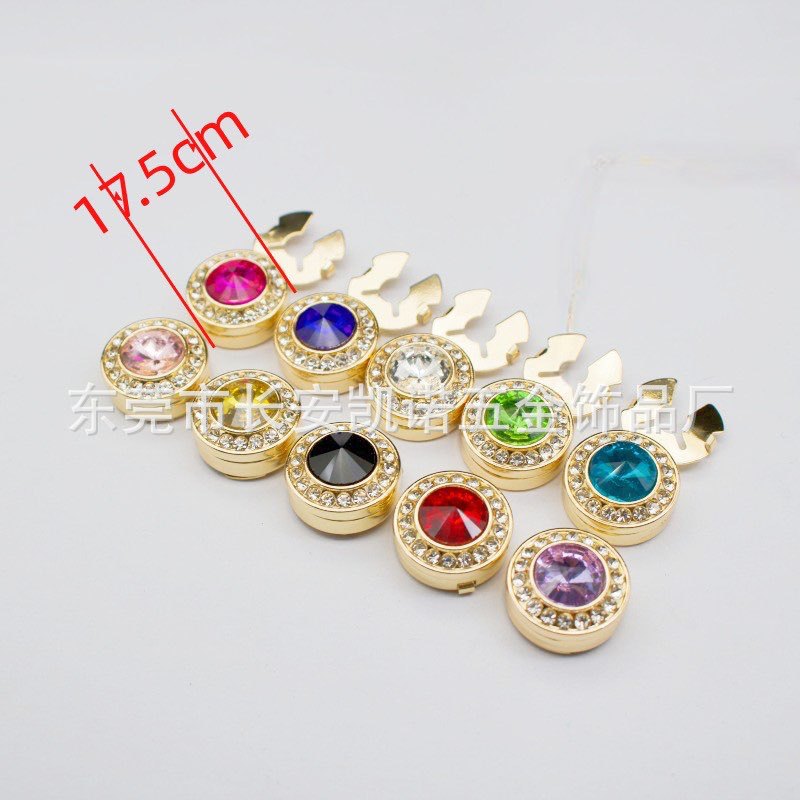 European and American French Shirts, Round Diamond Cufflinks, Turtle Buttons for Men and Women, Personalized High-End Oil-Dropping Metal Cuff Nails Wholesale