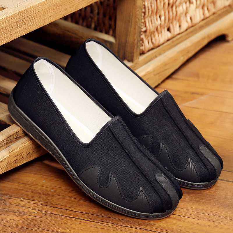 Beijing cloth shoes ventilation Single shoes Retro tradition Upasaka Sengxie Ethnic style leisure time shoes