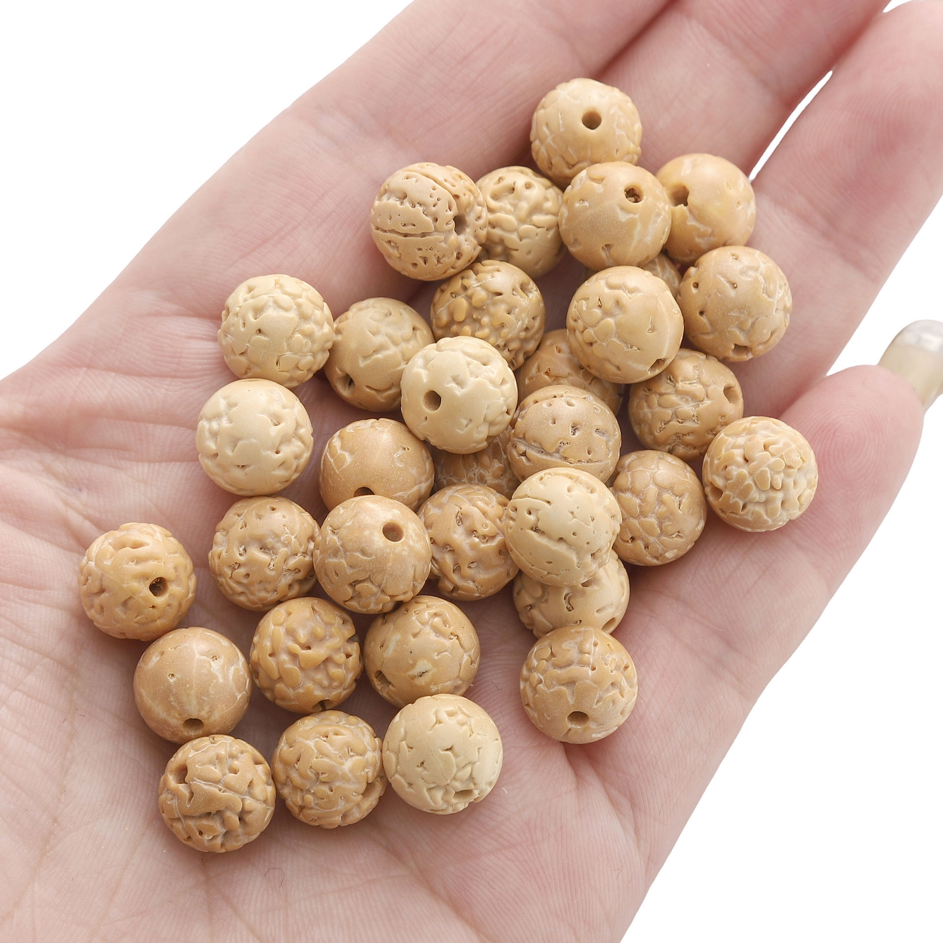 Guofengwen juega Ping An Fu cuentas de madera hechas a mano DIY colgantes de cuentas de cadena de material de teléfono móvil accesorios de cuentas a granel