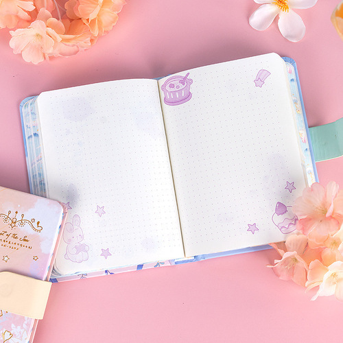 High-looking 64K hot stamping color page notebook student diary notebook cartoon cute notebook wholesale