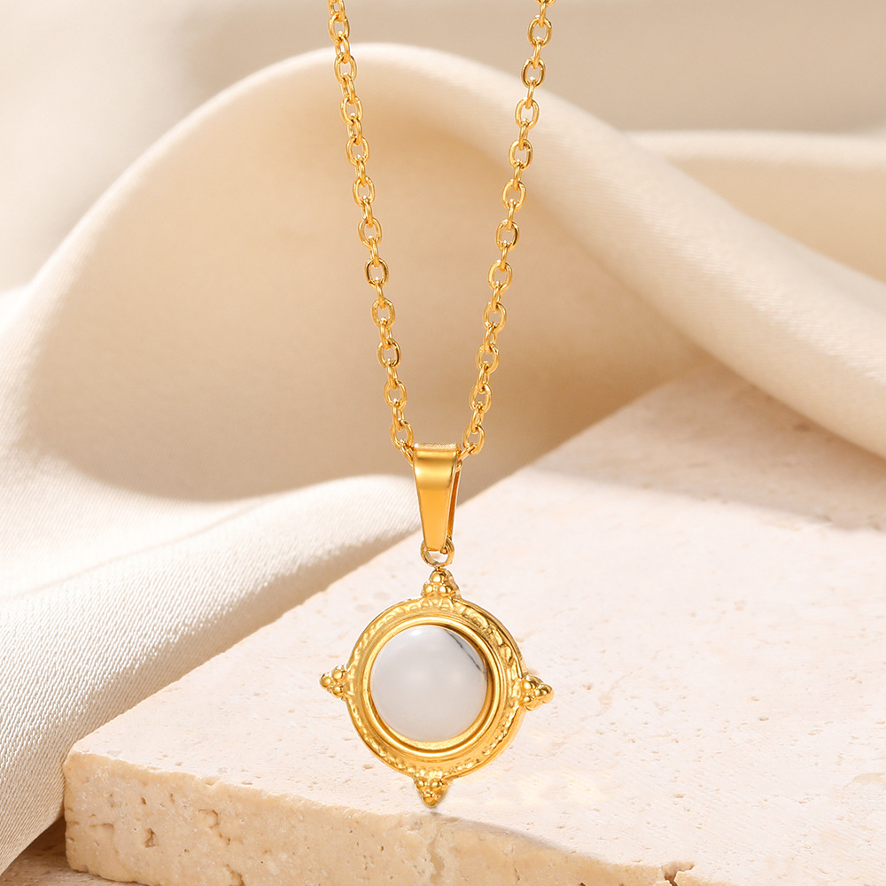 20g Weight 0.03µm-0.05µm Gold Plating Thickness PVD Coated Gold Plating Process Lobster Trigger Clasp Closure Clasp Closure Type 18K Real Gold Plated Plating Material 304 Stainless Steel Pendant Material Natural Stone, December Birthstone Turquoise Inlay Material Pendant Necklace Classification 304 Stainless Steel Chain Material 1 Piece Quantity Holiday, Daily Occasion 304 Stainless Steel Material Geometric Pattern Women's Gender Retro, Classic Style Style Waterproof Non Tarnish, Plating, Inlay Craft PVD Coated Real Gold Plated Geometric Titanium Steel Retro Classic Style Waterproof Non Tarnish Titanium Steel Lobster Trigger Clasp Closure Pendant Necklace 16