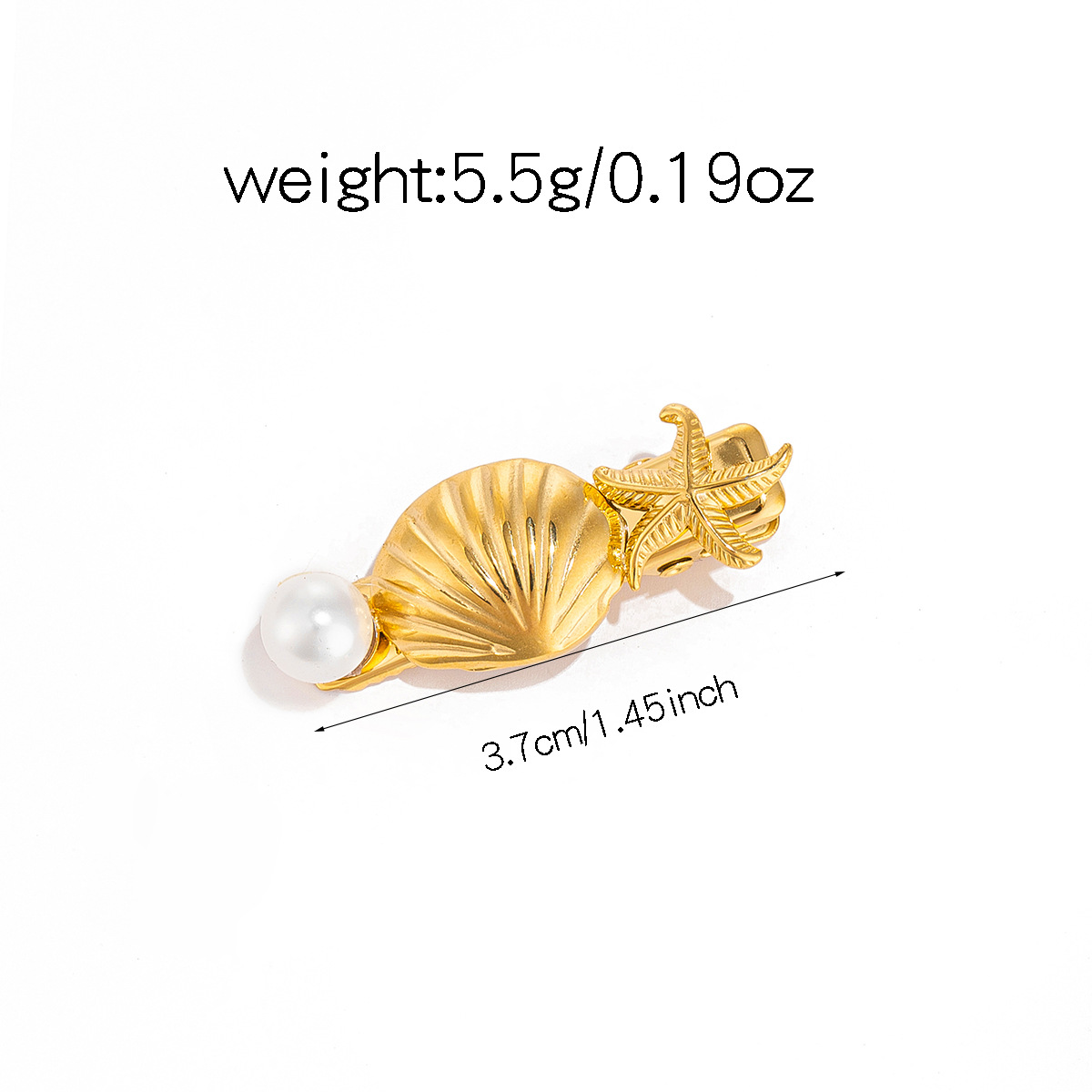 14g Weight Hair Clip Hair Accessories Type 1 Piece Quantity Holiday, Street Occasion Alloy Material Starfish, Flower, Shell Pattern All Seasons Season Women's Gender IG Style, Sweet Style IG Style Sweet Women's Starfish Flower Shell Alloy Hair Clip 13