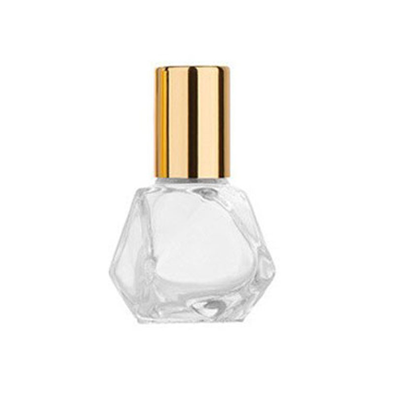 En stock 8ml botella de bola de rodillo de cristal de diamante perlas de perfume botella de aceite esencial perfume cosmético sub-botella