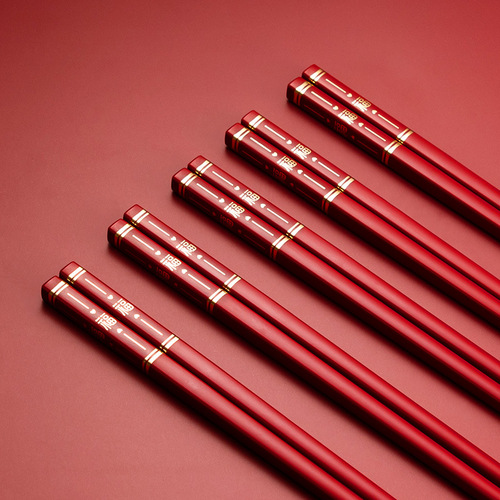 Youshengmeidi Shuangshihui new red chopsticks household chopsticks household internet celebrity high-looking alloy chopsticks live broadcast