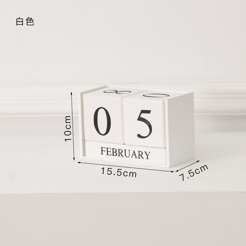 Adornos de calendario cuadrados - blanco