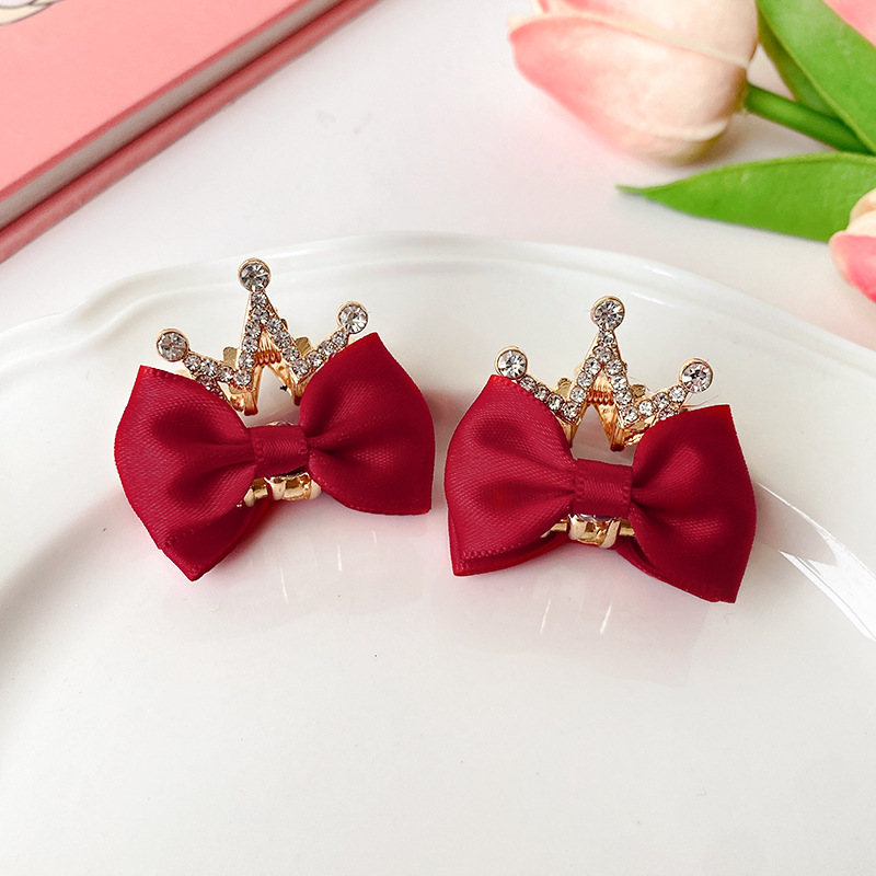 Las niñas arco de doble cara pinza de pelo princesa accesorios para el cabello horquilla rota horquilla Bangs clip horquilla tocado no daña el cabello estilo coreano