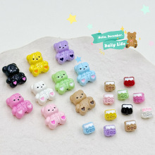 彩色可爱风小熊蜜罐烤漆合金手工diy串珠子手机链项链发饰品材料