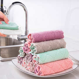 抹布洗碗布巾家务清洁厨房用品毛巾去油家用吸水懒人不掉毛不沾油
