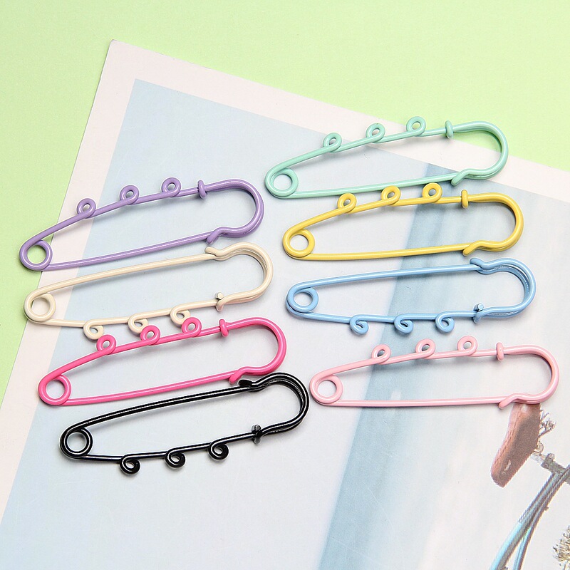 6cm three-hole paint safety pin candy color waist buckle dopamine pin chest pin buckle diy jewelry accessories 6cm three-hole paint safety pin candy color waist buckle dopamine pin chest pin buckle diy jewelry accessories