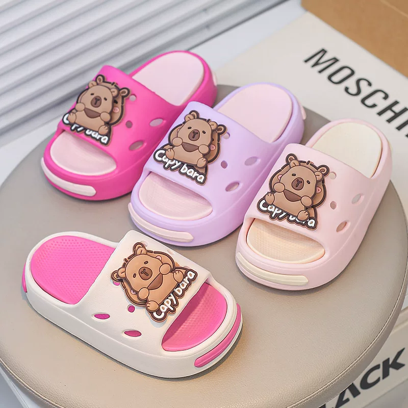 Children's slide, summer cartoon slippers, soft sole