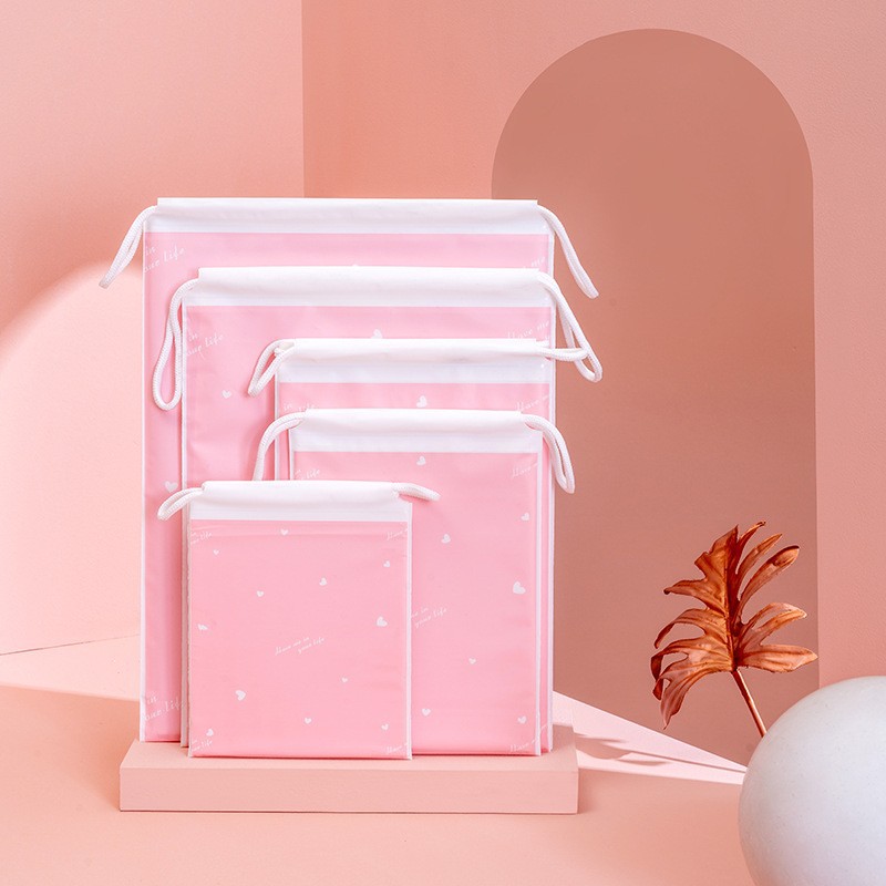 Frosted cordón bolsa ropa zapatos a prueba de polvo cordón bolsa de embalaje calcetines ropa interior bolsa de embalaje bolsa de almacenamiento de viaje