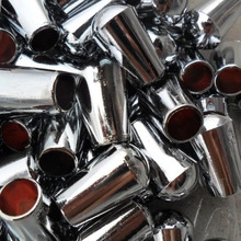 不锈钢楼梯扶手栏杆立柱配件铝镁合金拉丝塑料铝镁封头接头