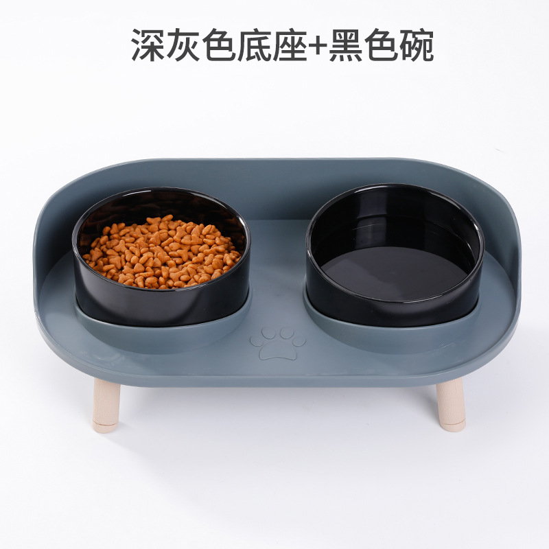 다크 그레이 받침대 + 검은 그릇 (3 높이)