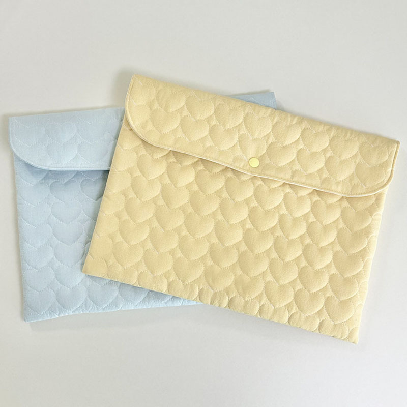 Korean-Style Heart-Shaped Quilted Tablet Bag, Business Office Notebook Storage Bag, Suitable for iPad Inner Sleeve
