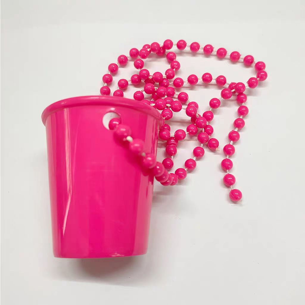 Collar terminado de carnaval irlandés con cuentas redondas de plástico de colores accesorios de fiesta venta al por mayor