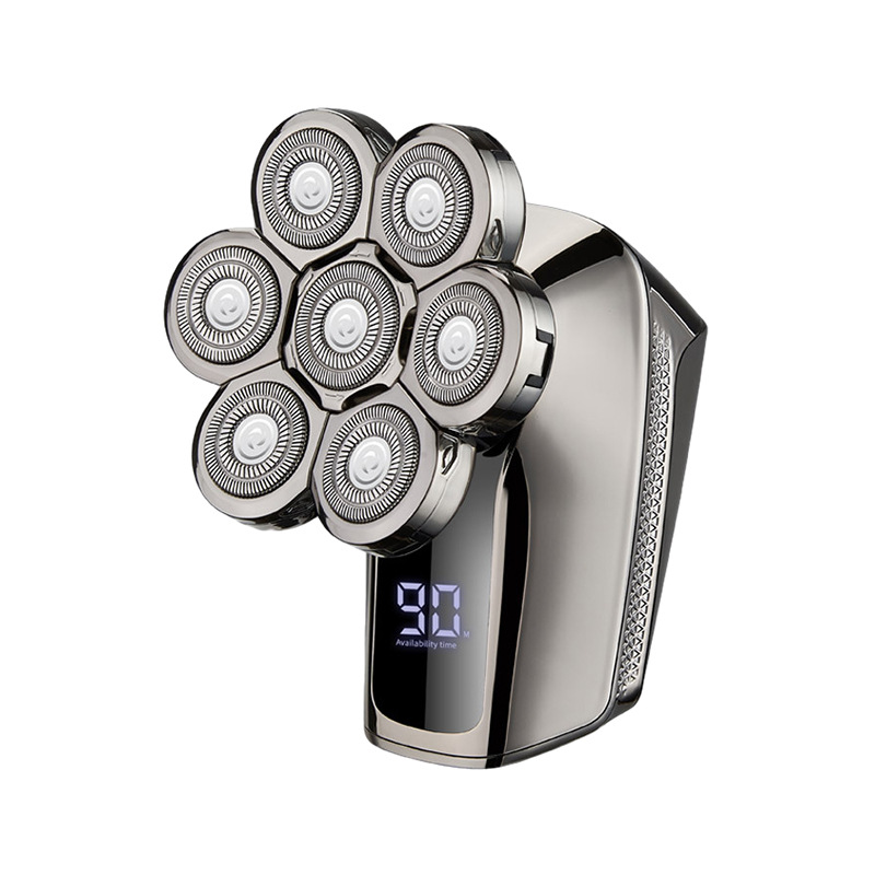 Cabeza calva transfronteriza artefacto cabeza de afeitado cabeza auto-raspado máquina especial lavado de cuerpo completo de ocho-cuchillo de cabeza de afeitar eléctrica fabricante al por mayor