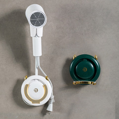 Lazy bathroom hair dryer rack no punching adjustable hair dryer rack wall-mounted rotating hose hair dryer rack