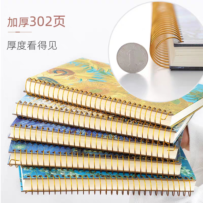 硬壳彩色YO本金属螺旋商务外贸会议本线圈便签记事本文创手账本